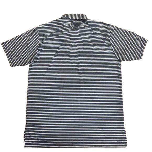 Oliver Ridley Short Sleeve Golf Polo Shirt Blue Stripe Performance Size Large‎ - Picture 3 of 5